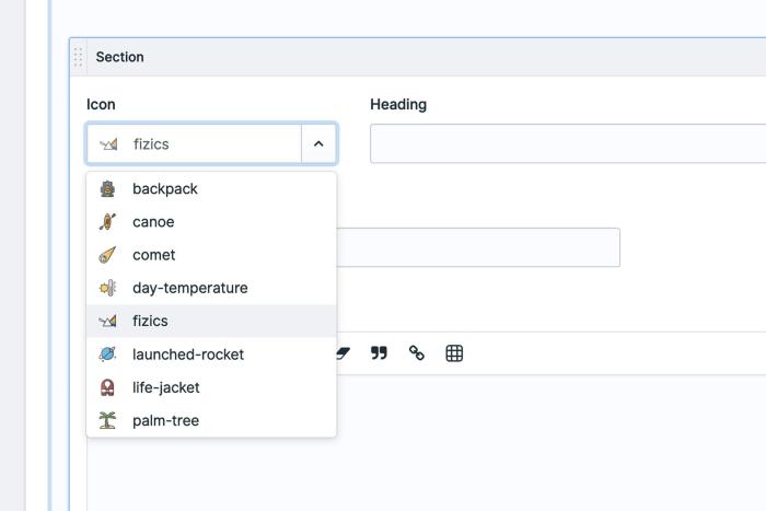 Using the Iconamic fieldtype