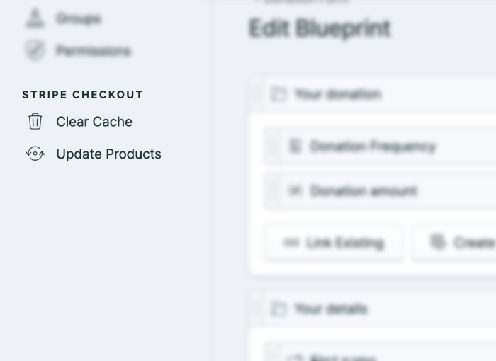 The Clear Cache and Update Products tools